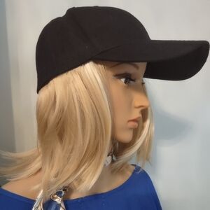 Baseball cap with attached hair. Brand New!
